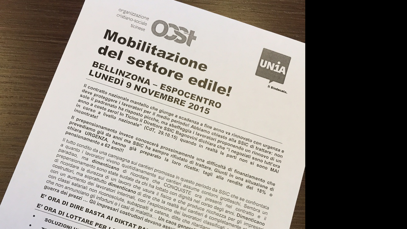 Il volantino con le rivendicazioni
