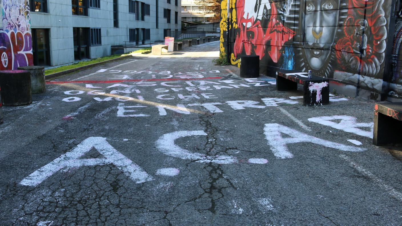 Le scritte su una delle stradine