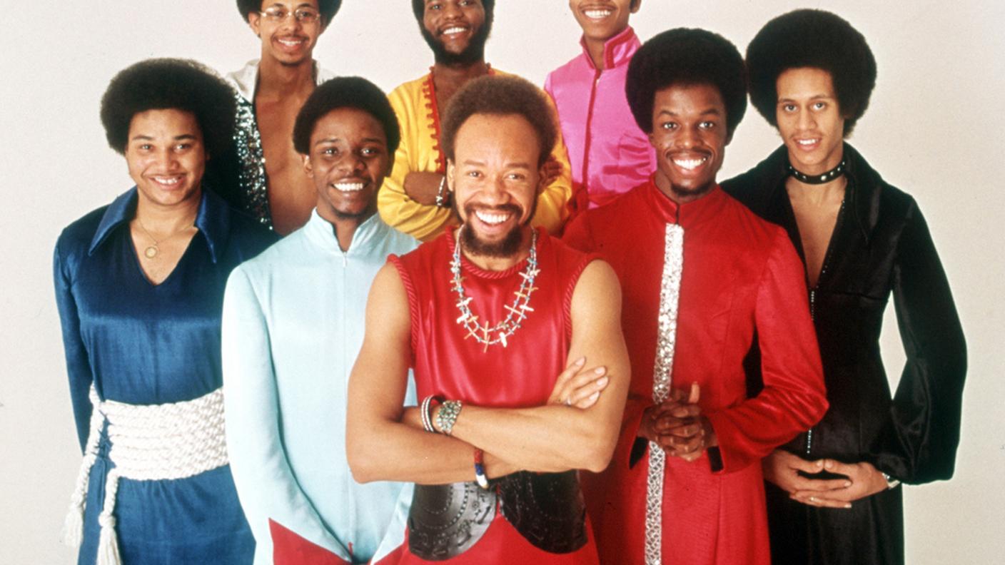 Lo storico gruppo statunitense Earth, Wind and Fire nel 1970