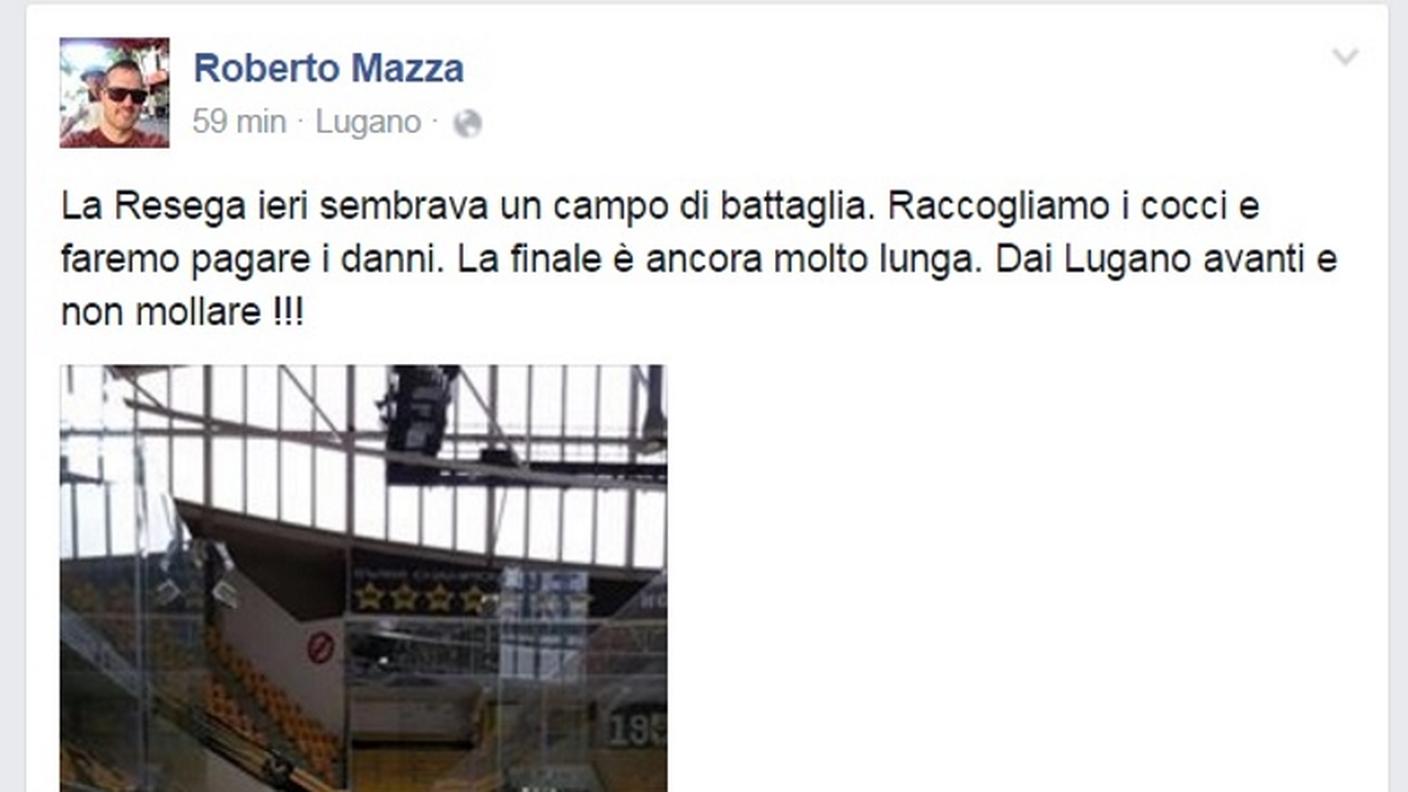 Il post di Mazza sui danni alla Resega di giovedì sera
