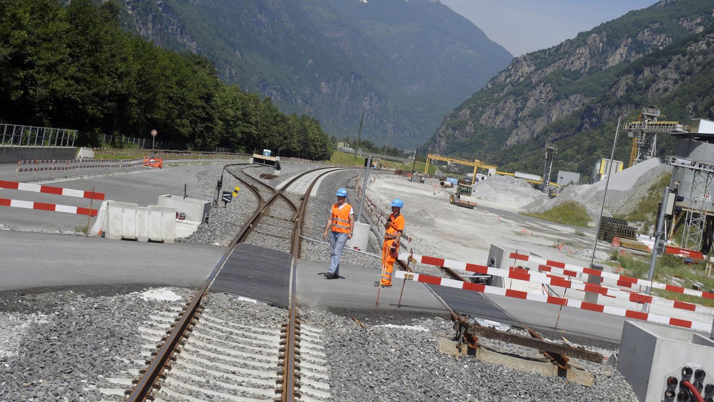 Il cantiere Alptransit a Biasca