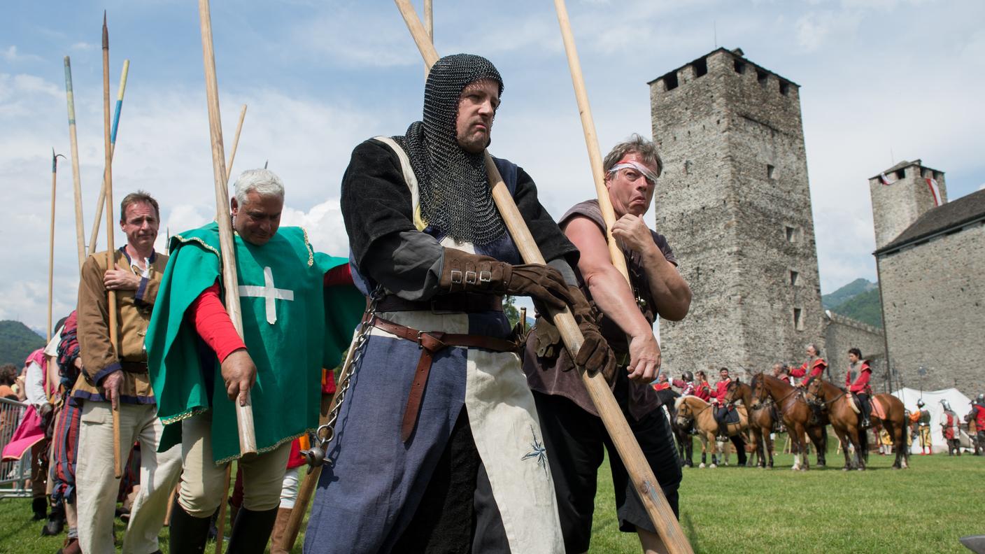 Bellinzona, Castelgrande: la rievocazione della battaglia di Arbedo durante La spada nella Rocca
