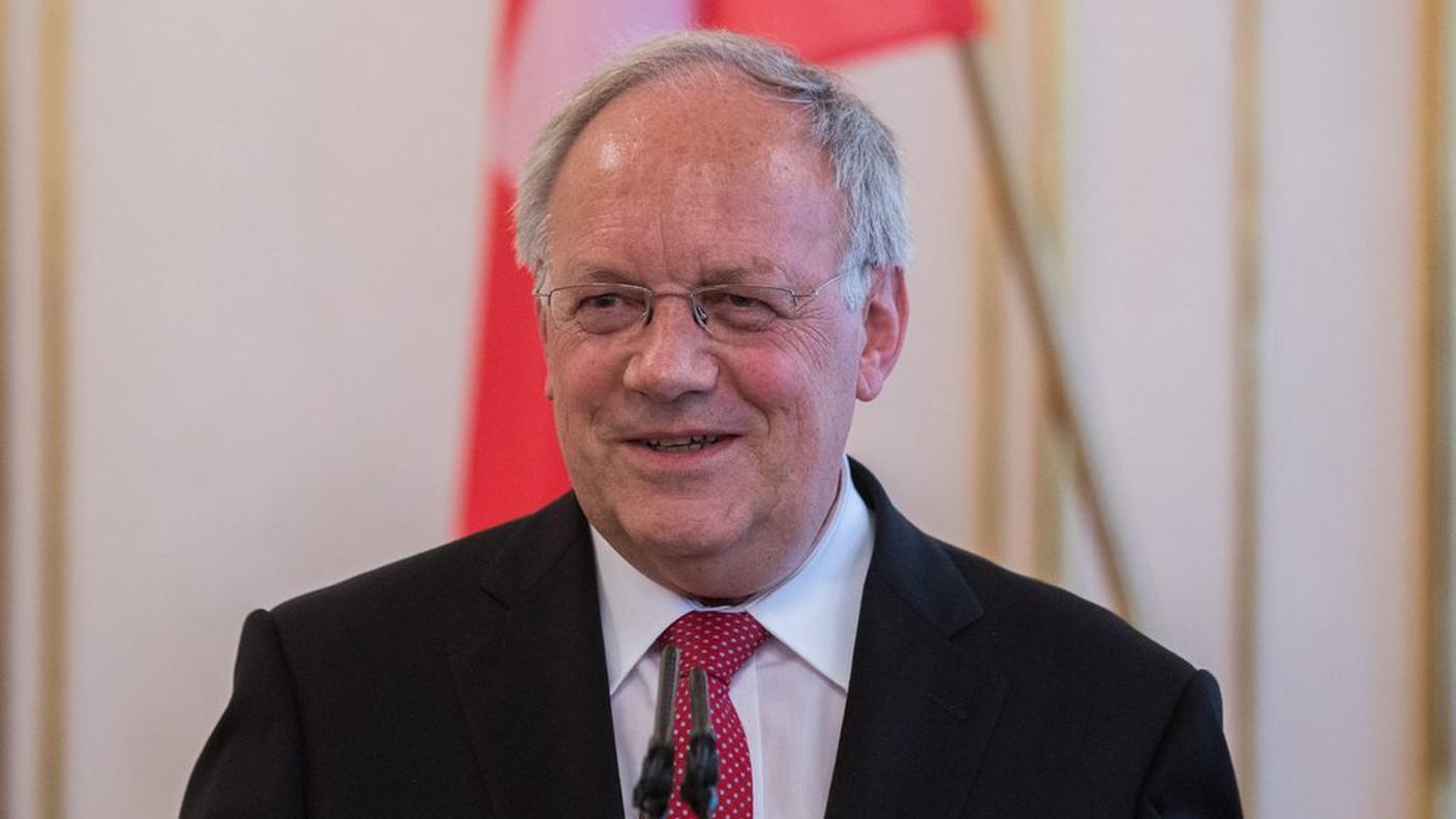 Un momento di incontro tra Johann Schneider-Ammann e la popolazione