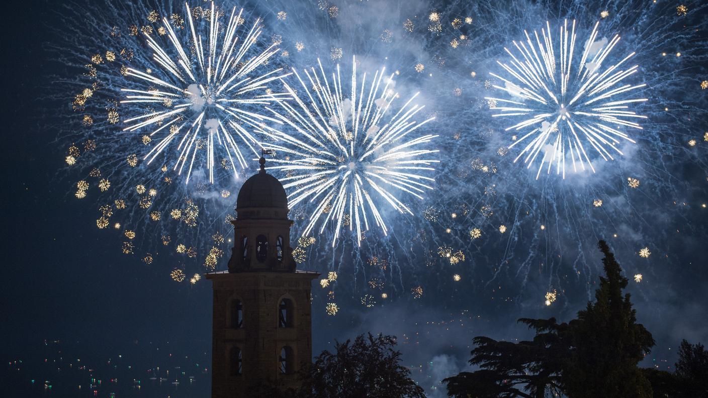 I fuochi d'artificio proposti dalla città di Lugano