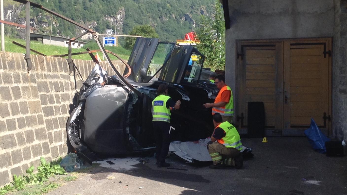 La polizia sul luogo dell'incidente