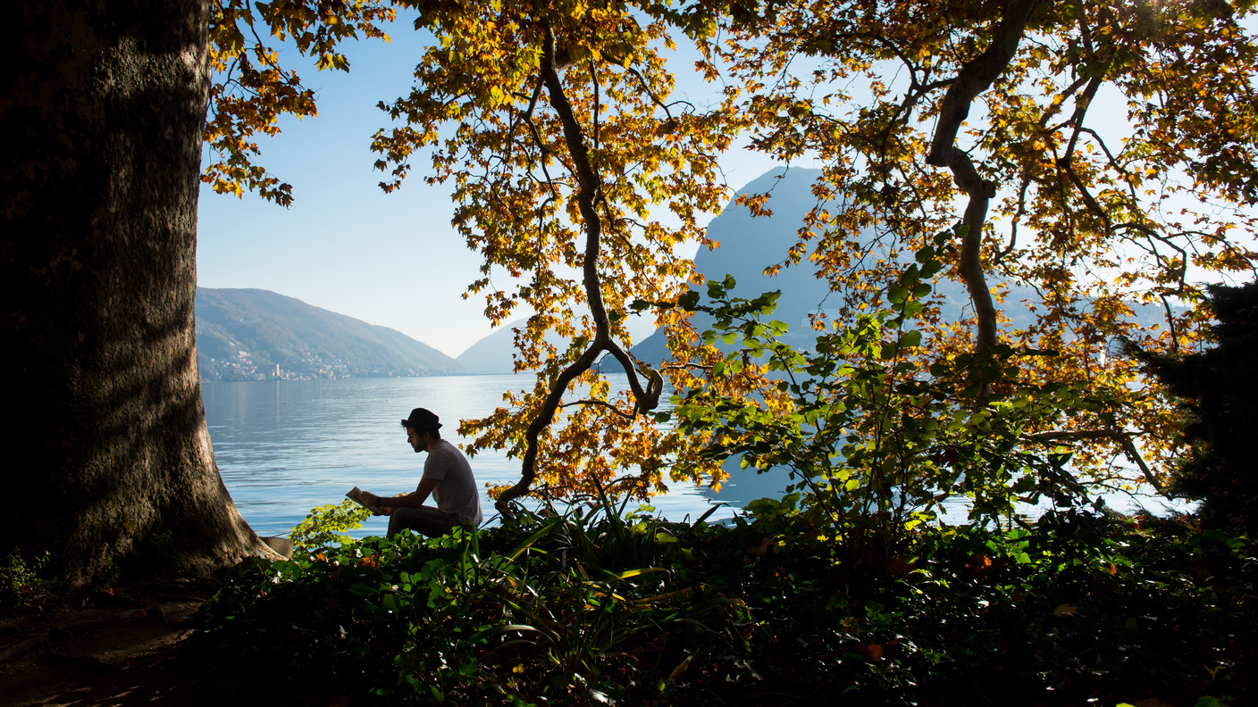 In riva al lago...