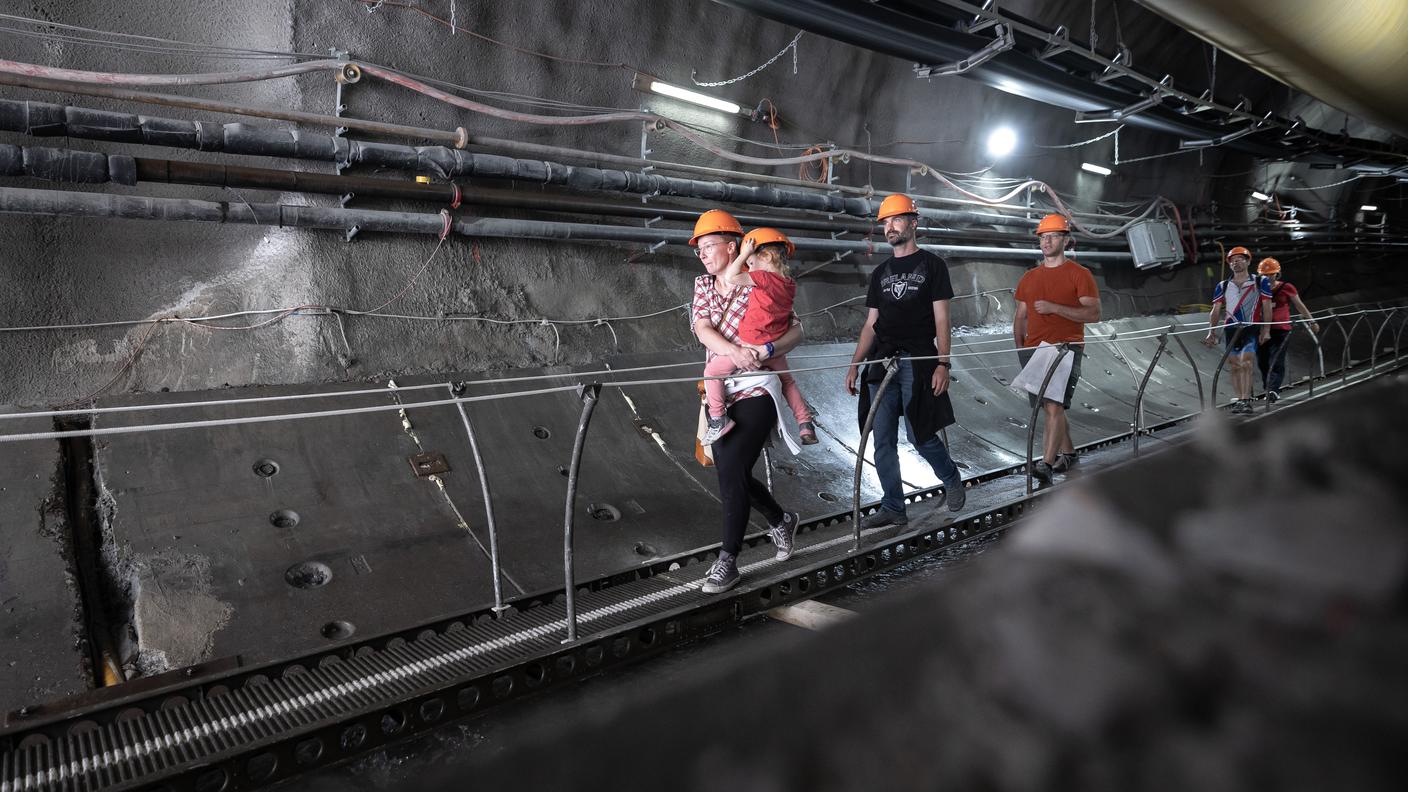 Giornata di porte aperte al cantiere del secondo tubo del San Gottardo