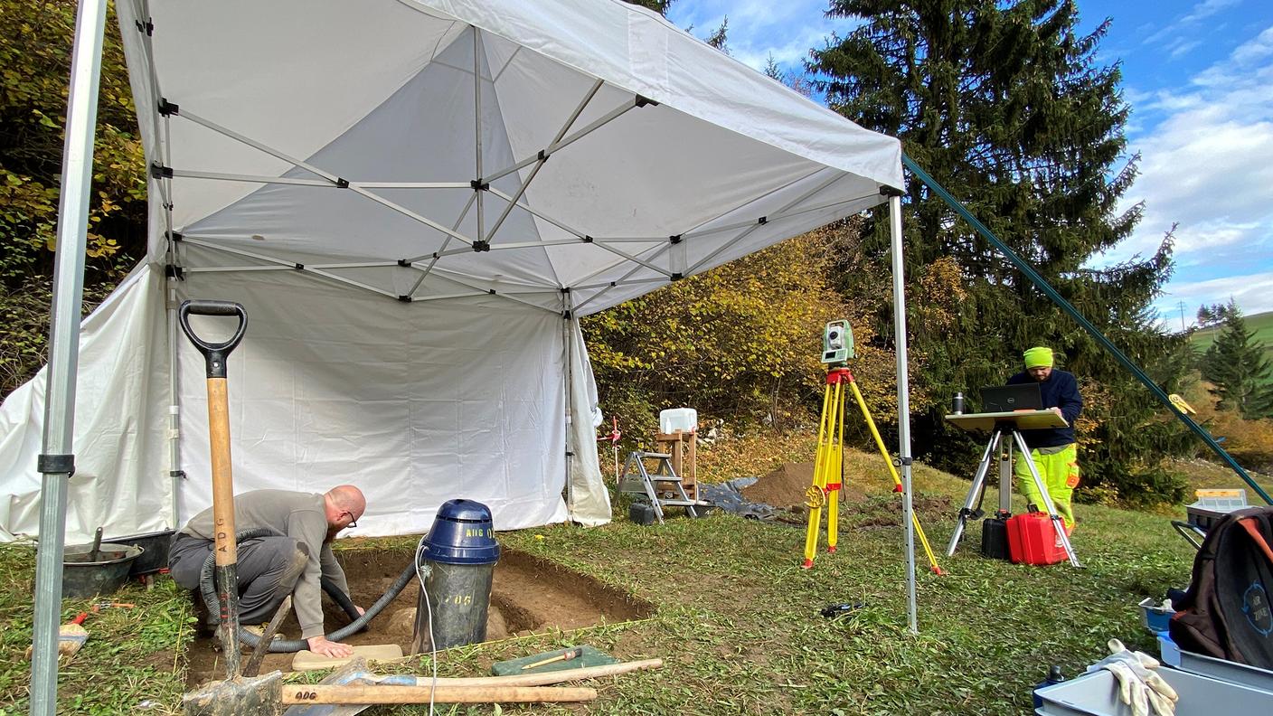 Scavo archeologico del ripostiglio, ottobre 2022