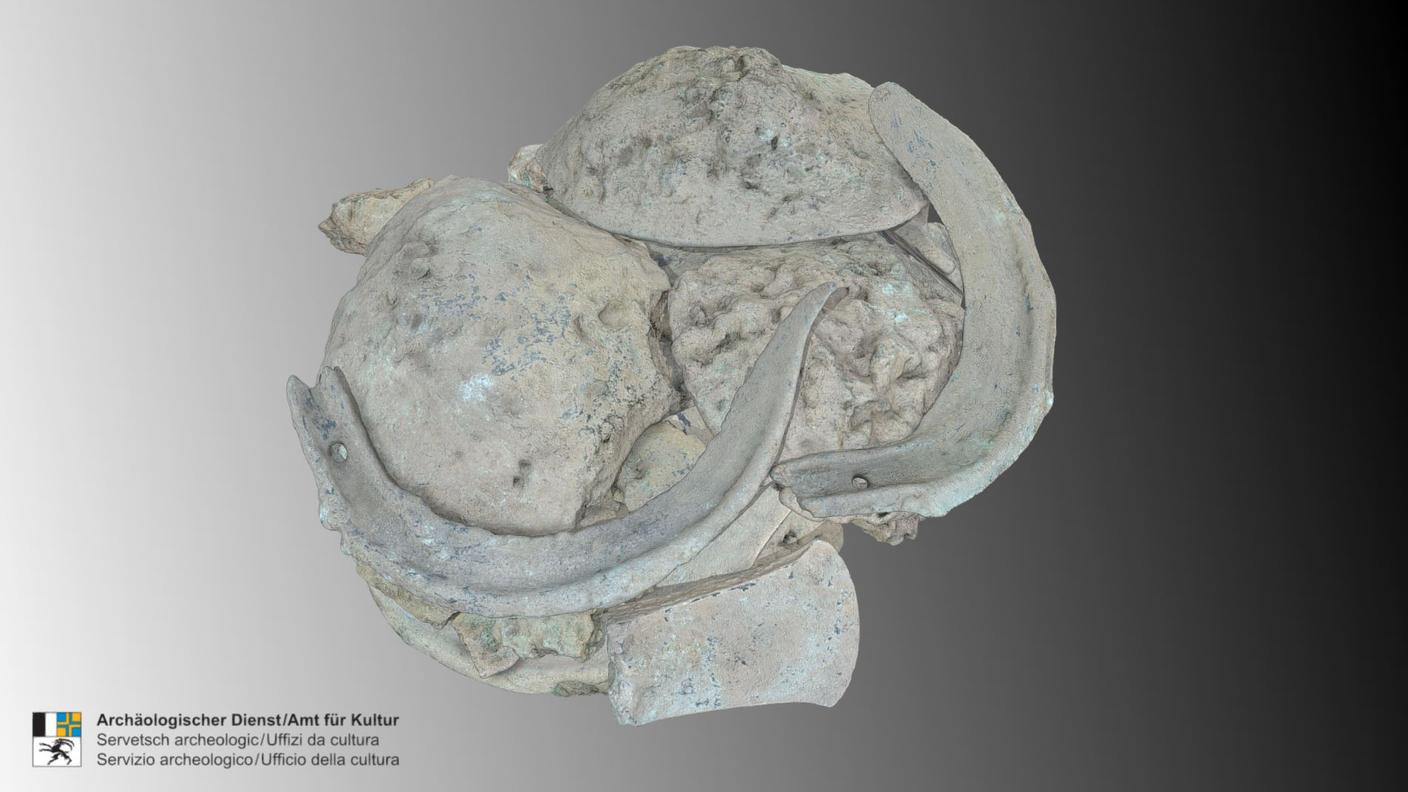 Modello 3D digitale degli oggetti nel luogo di ritrovamento