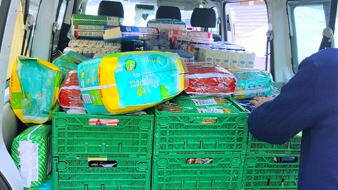 Sono tre i furgoni carichi di merce che partiranno martedì mattina