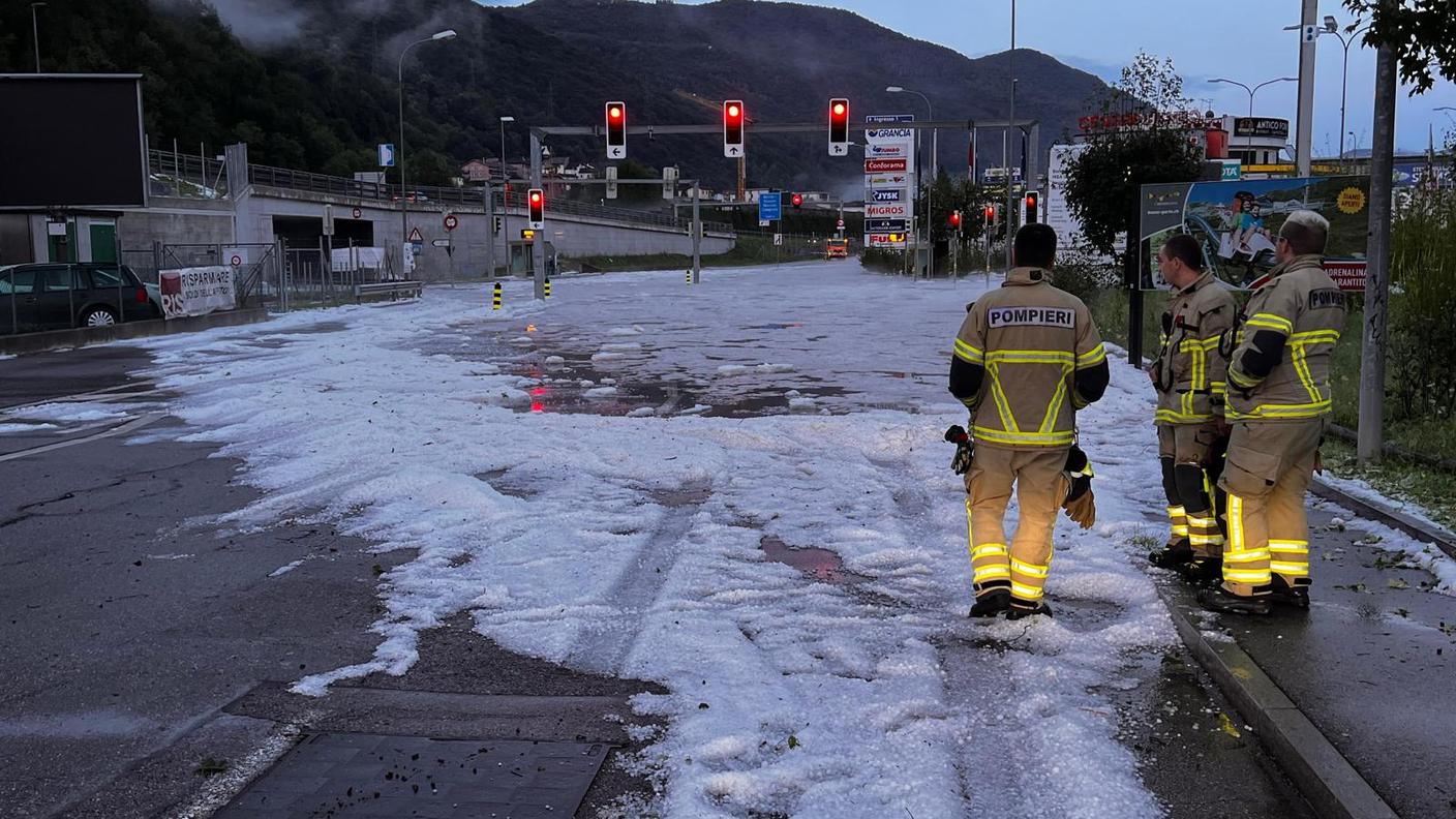 Violento temporale sul Luganese