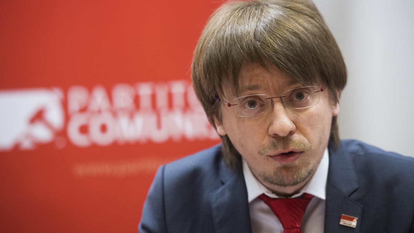 Massimiliano Ay, segretario dei comunisti ticinesi e candidato a Berna