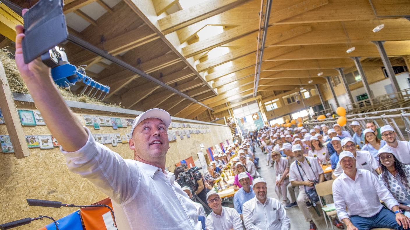 Fiorenzo Dadò ha convocato il congresso del Centro ticinese in una azienda agricola di Airolo