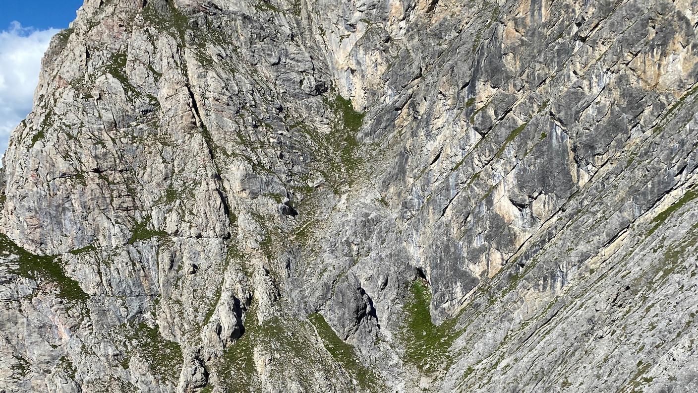 Il luogo dell'incidente, nei pressi del Piz Lischana