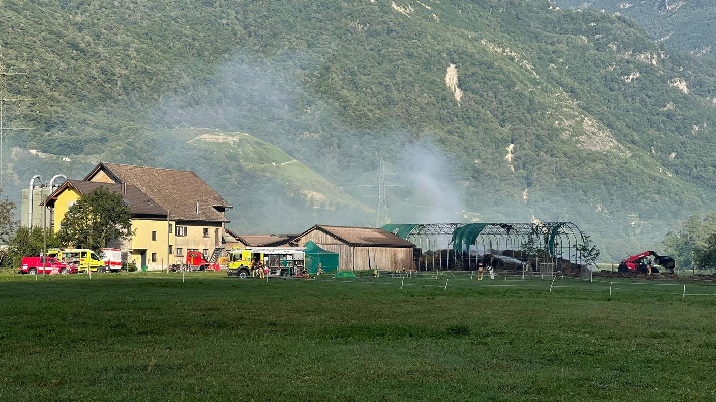 Il luogo dell'incendio a Claro