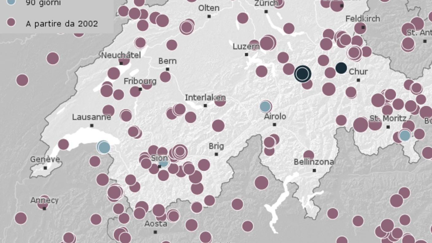 Terremoti percepiti in Svizzera