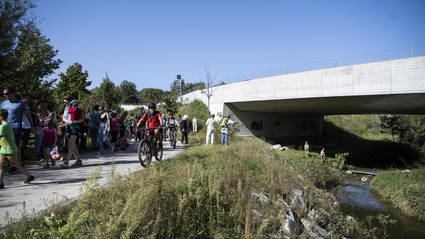L'inaugurazione del Parco del Laveggio