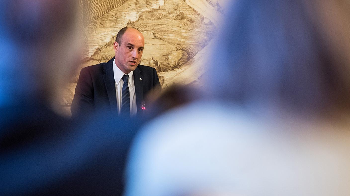 Il neo presidente del Consiglio Comunale Alberto Marietta dopo la sua elezione