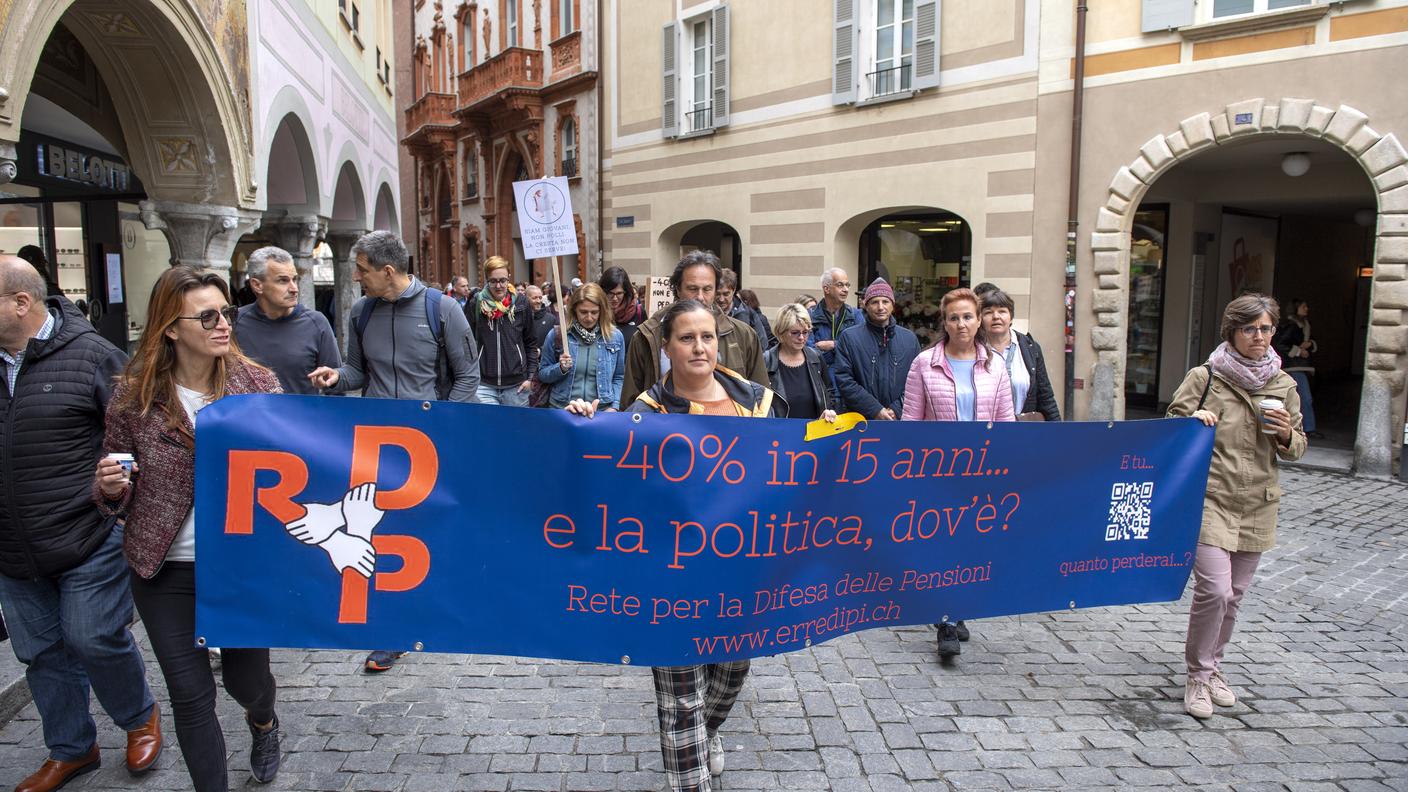 Lo sciopero dei docenti indetto lo scorso maggio da ErreDiPi a Bellinzona