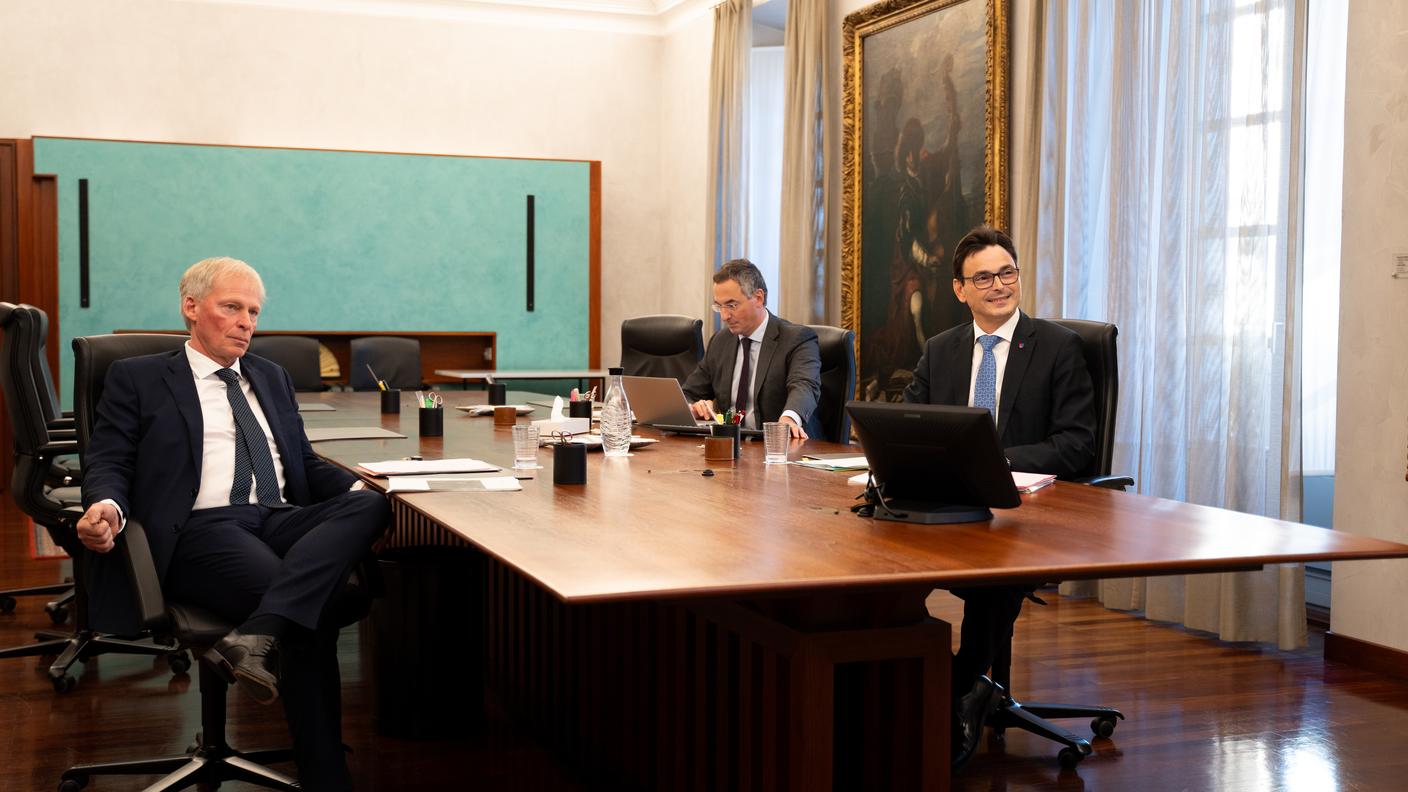 La delegazione ticinese era formata da Raffaele De Rosa (a destra) e Claudio Zali.