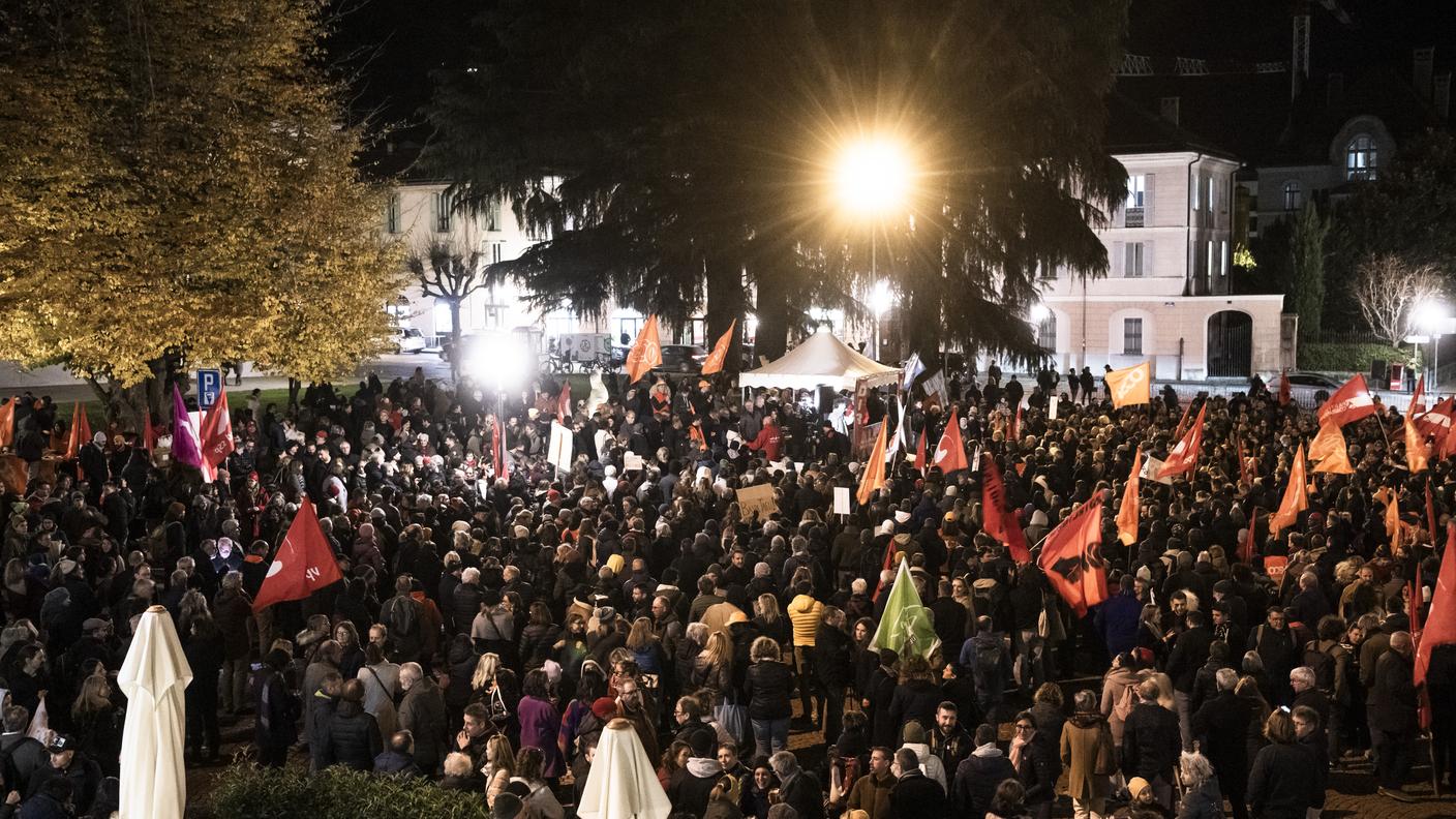 Alla manifestazione di fine novembre a Bellinzona avevano preso parte più di 3'000 persone