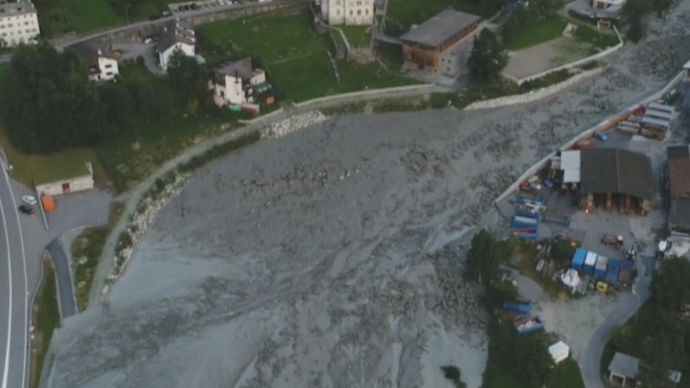 L'area colpita dal disastro in Val Bregaglia