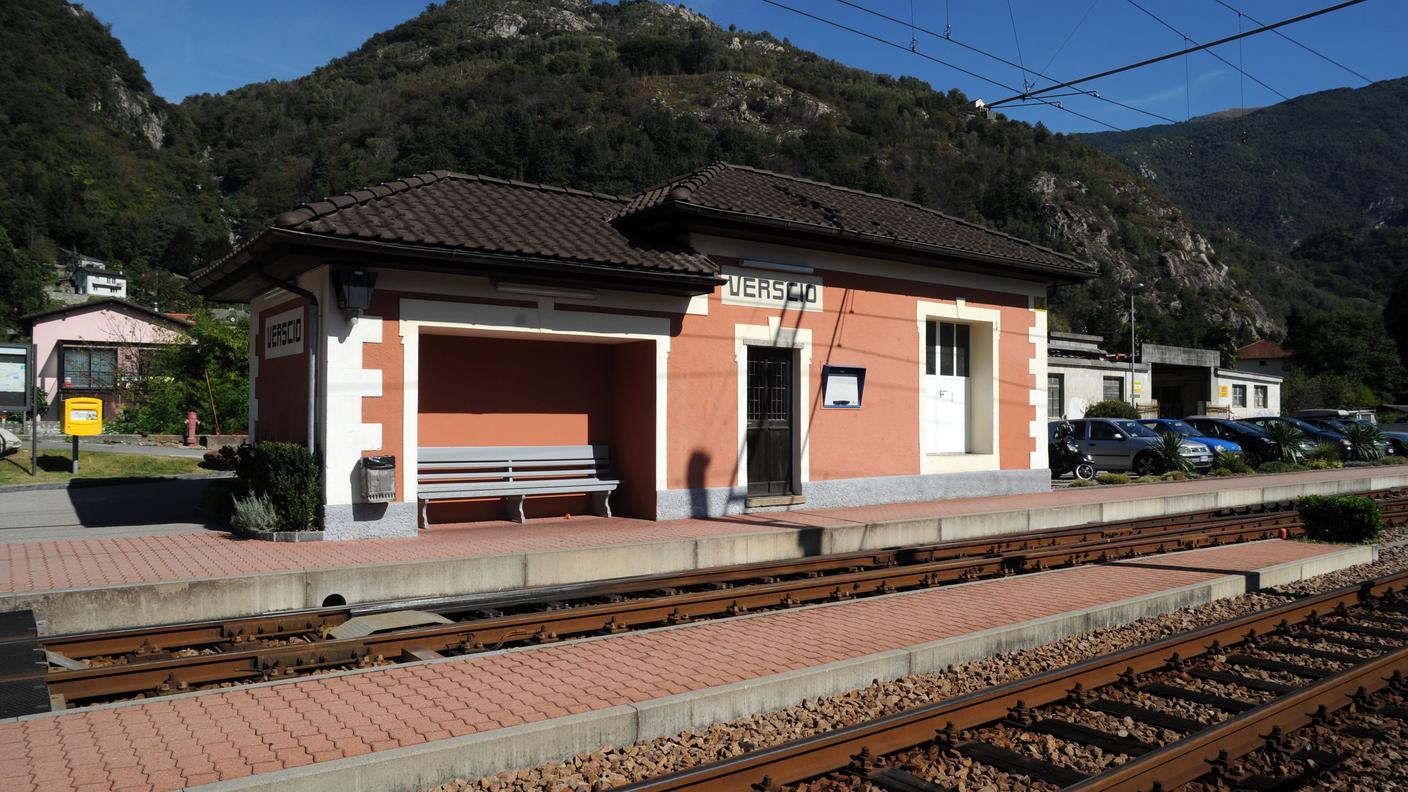 La stazioncina di Verscio, prima...
