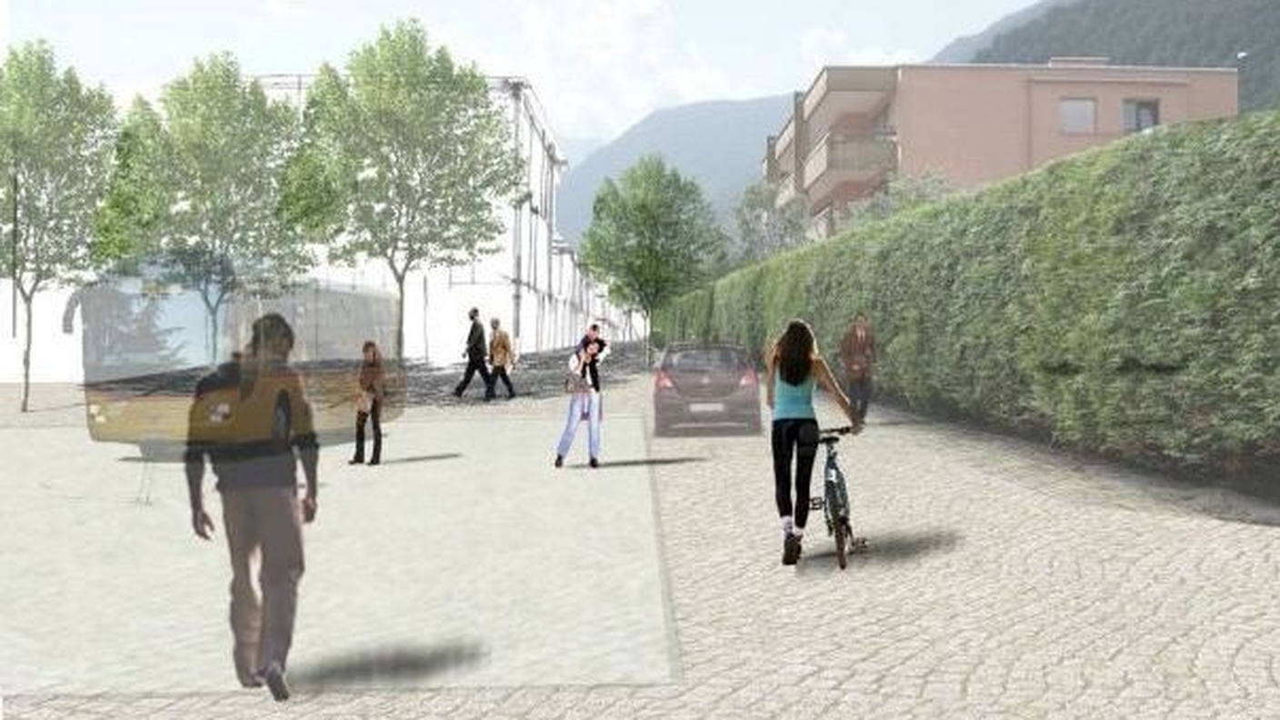 Nel nuovo centro paese previsto dal progetto Roveredo Viva