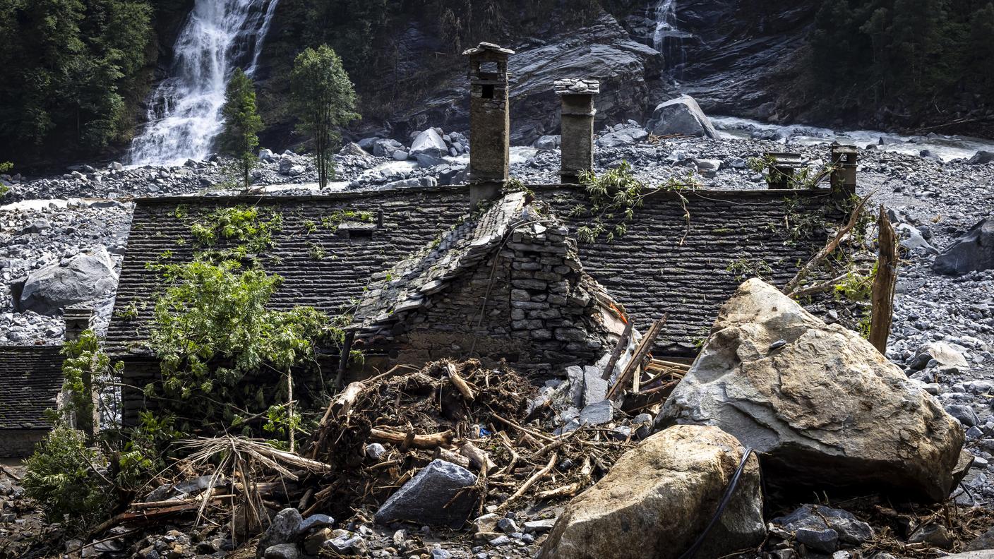 Fontana, il luogo diventato simbolo della distruzione causata dal maltempo in Alta Vallemaggia