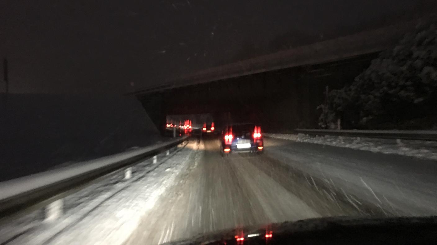 Vetture bloccate allo svincolo di Bellinzona Nord verso le 7.30