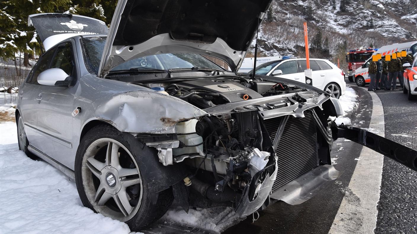 Uno dei veicoli coinvolti nell'incidente
