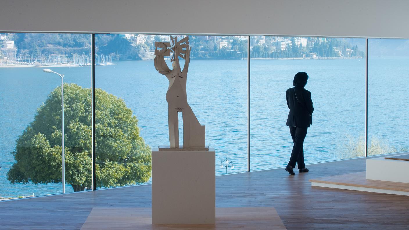 Una delle 15 sculture esposte da domenica