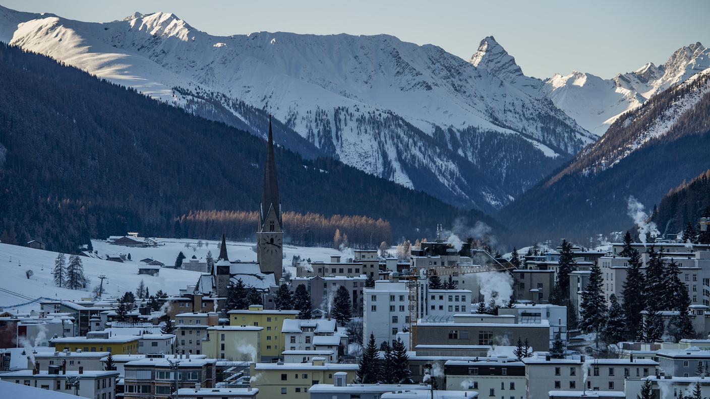 Una veduta invernale di Davos