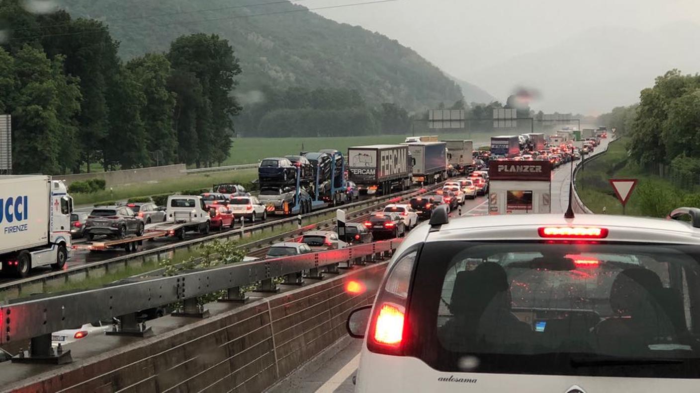 Traffico nel caos nel Sottoceneri