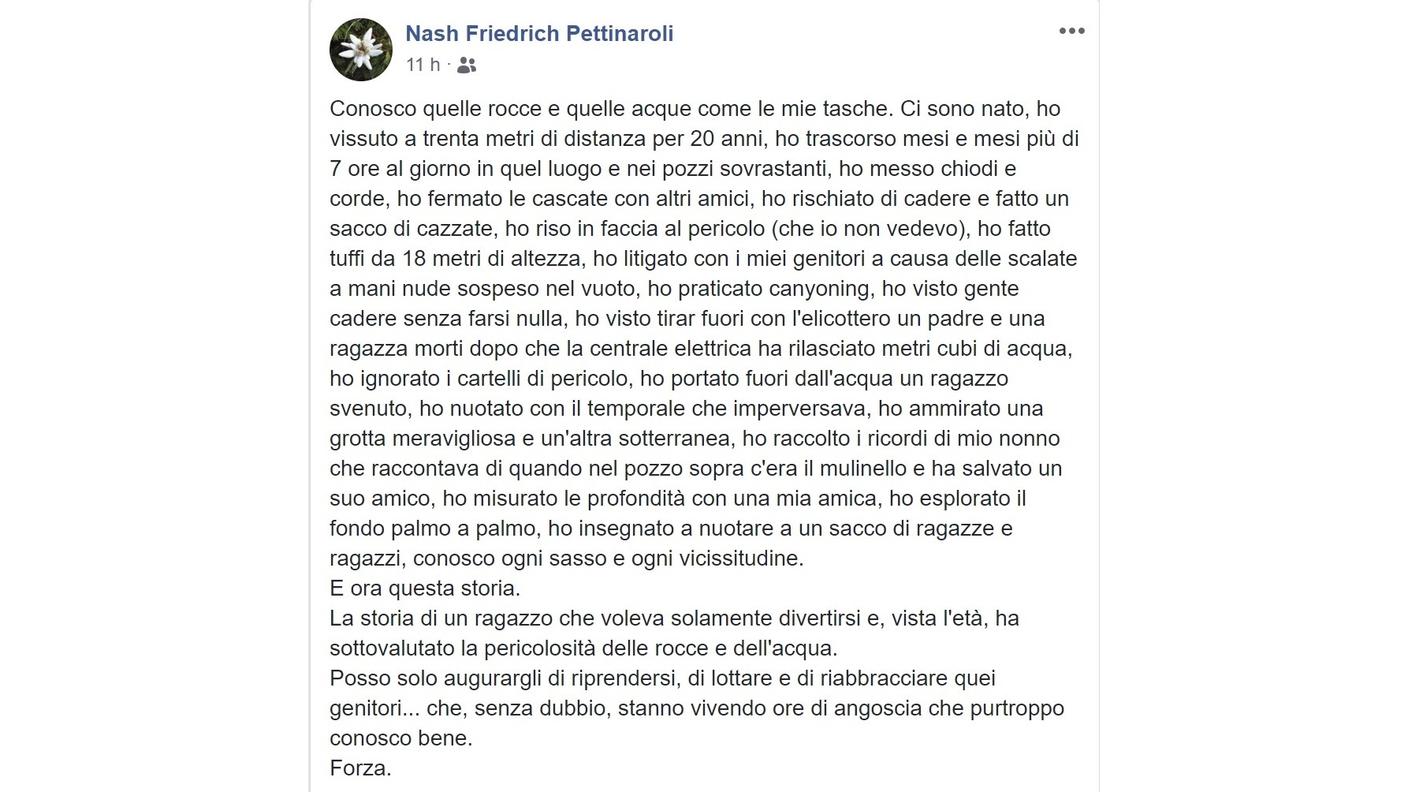 Lo sfogo su Facebook