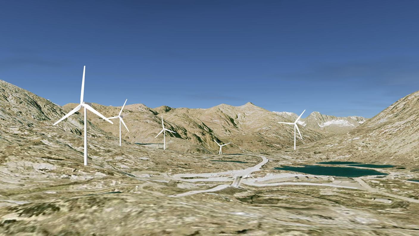Il progetto di parco eolico sul passo del San Gottardo