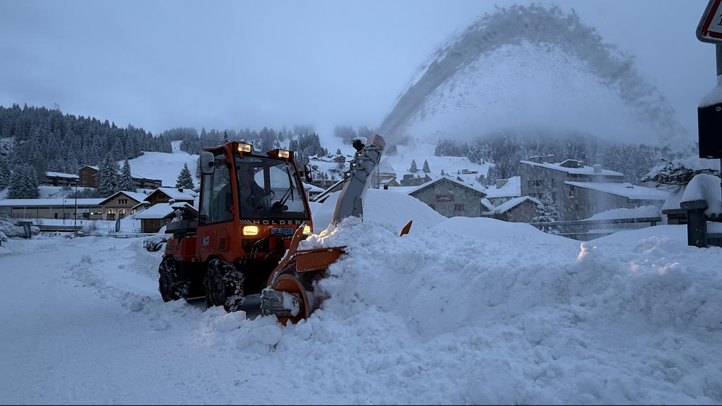 Rimozione della neve a San Bernardino