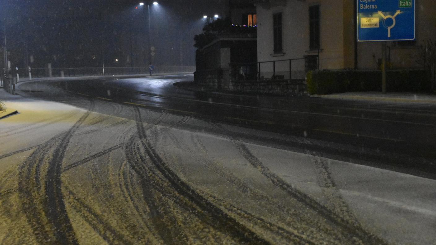 Prima neve in pianura: un'immagine scattata nel Mendrisiotto