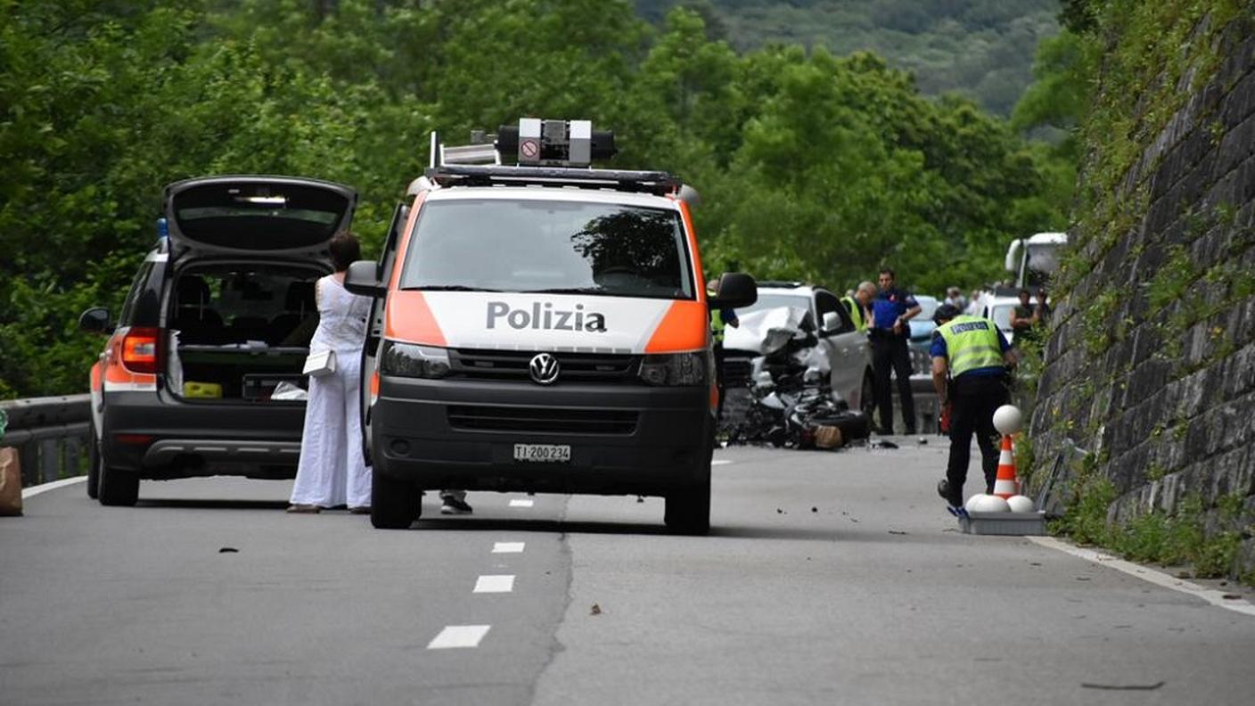 Il luogo del grave incidente in Valle Verzasca