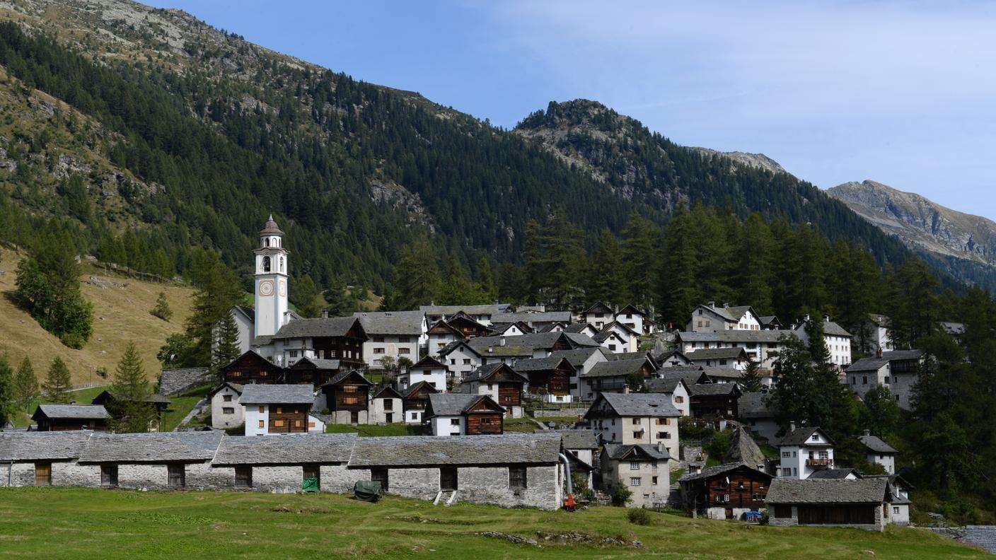 Una veduta del paesino Walser in un'immagine d'archivio
