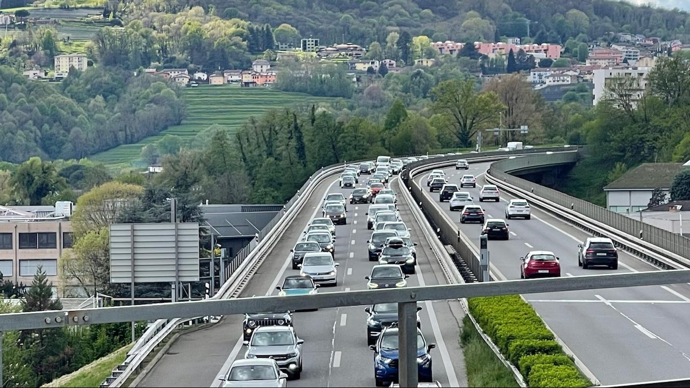Colonne anche sull'A2 a Chiasso-Brogeda
