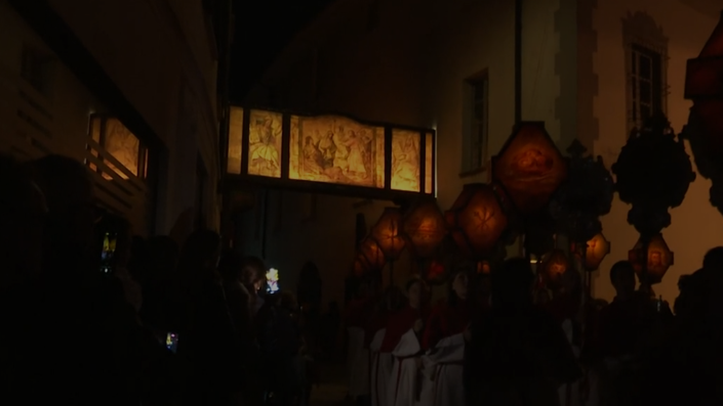 Un momento della Processione a Mendrisio