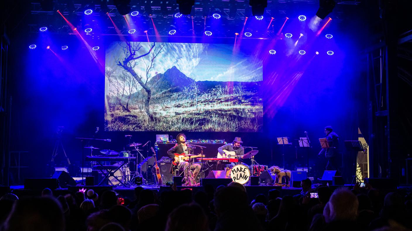 Capodanno 2020: il palco dove si sono esibiti gli artisti in centro a Lugano