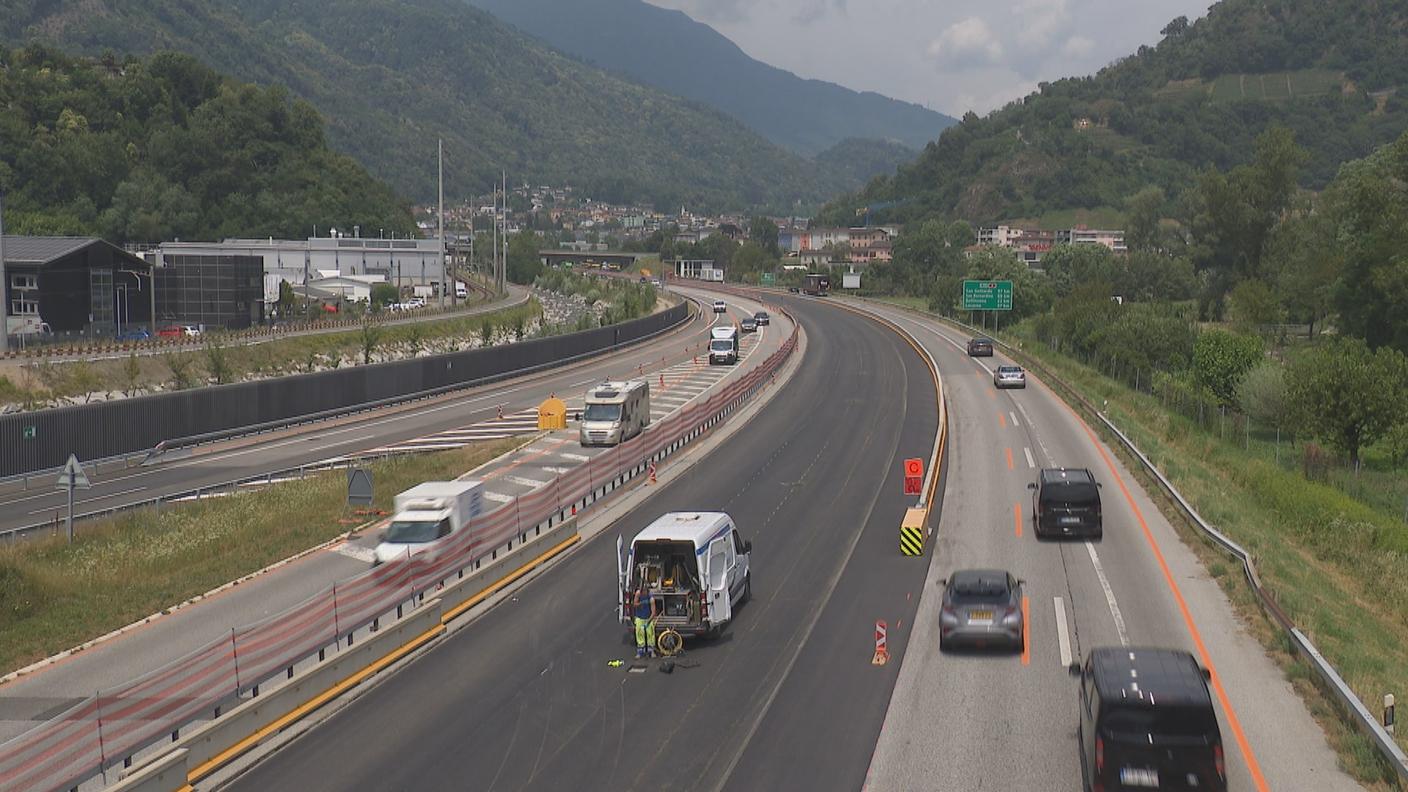 Cantiere autostradale di Lugano nord