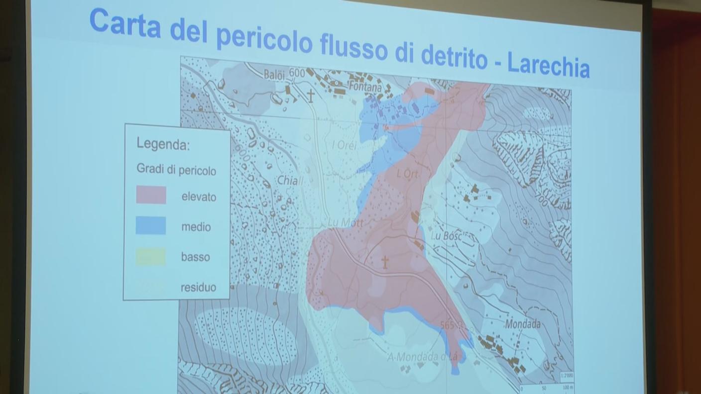 La zona di Fontana illustrata durante la serata a Cevio