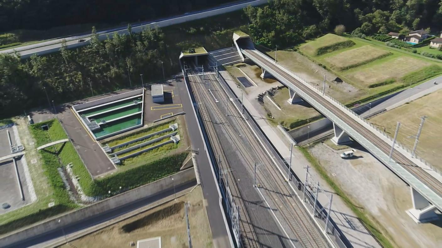 Galleria di base del Ceneri, il portale di Camorino