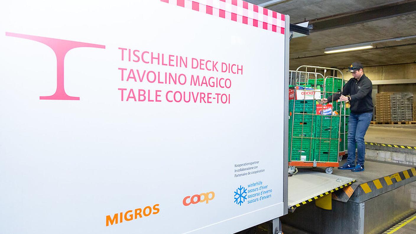 Il cibo non venduto, ma ancora di qualità, viene rimesso in circolo