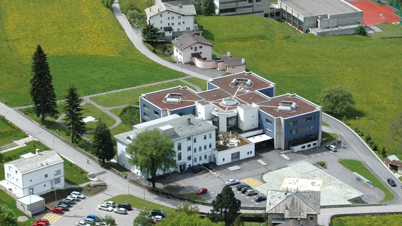 L'ospedale San Sisto di Poschiavo che forma il Centro con la Casa per anziani e il servizio Spitex