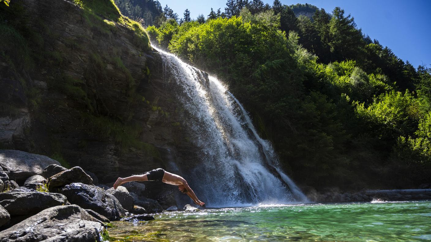 La cascata della Piumogna, Faido