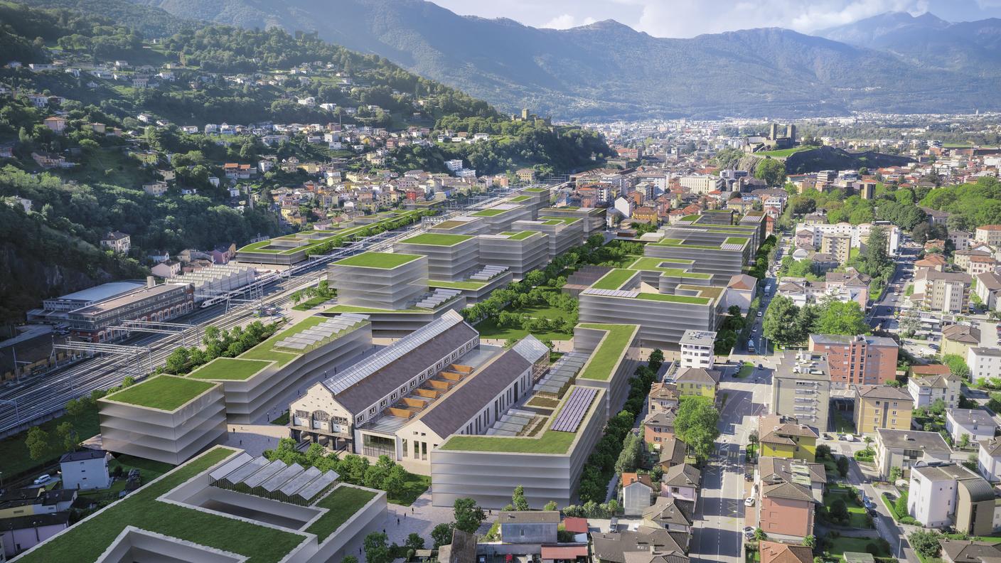 Il nuovo Quartiere delle Officine a Bellinzona.